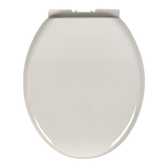 Siège de toilette rond en plastique à fermeture lente blanc 14 56 x