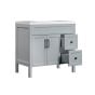 Vanity and Sink - Nord - 2 Doors/2 Drawers - Matte Grey - 36" x 35 3/4"