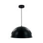 Single Light Pendant - 18" - Matte Black/White