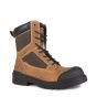 8" Waterproof Nubuck Leather Safety Work Boots – Progress – Brown – Size 8