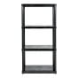 4-Shelf Storage Unit - Black - 24" L x 48" H x 12" D