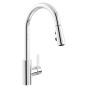 EBI Kitchen Sink Faucet with Swivel Pull-Down Spout - Chrome