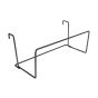 Metal support for the Viva railing planter, antique black