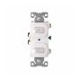 Double toggle switch - 15A - 120V-277V - White