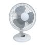 Ventilateur de table oscillant, blanc, 16"