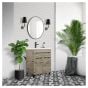 Vanity and Sink - Malea - 2 Doors/1 Drawer - Silver Wood - 24" x 33"