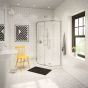 Sliding Shower Door - Radia - 38" x 38" - Tempered Glass