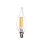 Ampoule DEL à filament, type C, blanc doux, candélabre, claire, 5,5 W