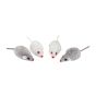 Set of 4 hairy mouse toys for cats