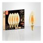 Lightbulb - LED - Type C - Smoked - E12 - 3.5 W - 4/Pack