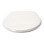 Siège de toilette rond en plastique Deluxe, blanc, 14,69" x 14,75"