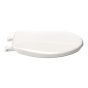 Siège de toilette rond en plastique Deluxe, blanc, 14,69" x 14,75"