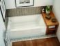 Bosca Alcove Bathtub - 59 3/4" x 30" - Cubic Design - Acrylic - White