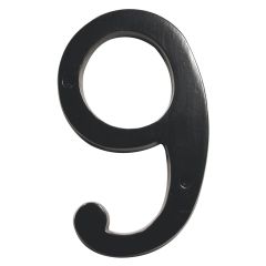 Aluminum Heritage house number #9 - Matte black - 4