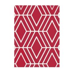 Tapis extérieur en plastique Diamant, rouge et blanc, 5' x 7'