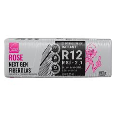 R-12 Pink Next Gen Fiberglas Insulation - Steel Stud - 16" x 48" x 3 5/8" - Covers 106.7 sq. ft