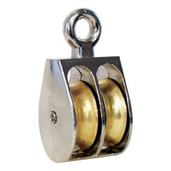 Double fixed pulley - Zinc - 1 1/2"