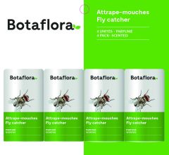 Attrape-mouches parfumé BOTAFLORA, 4 unités