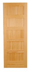 Shaker solid pine door - 30" x 80" x 1,37"