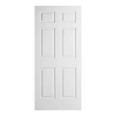 Porte intérieure ORO à six panneaux, blanc, 28" x 80" x 1 3/8"