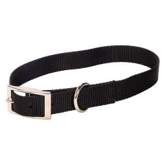 Single Dog Collar - Black - 1" x 24"