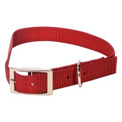 Single Dog Collar - Red - 1" x 24"