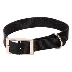 Single Dog Collar - Black - 1" x 20"