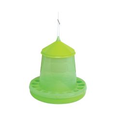 Poultry Hanging Plastic Feeder - 295 mm x 310 mm - 4 kg (8.8 lb) - Lime Green