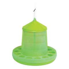 Poultry Hanging Plastic Feeder - 457 mm x 425 mm -12 kg (26.5 lb) - Lime Green
