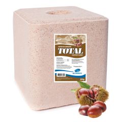 Bloc de sel TOTAL pour chasse, châtaigne, 20 kg