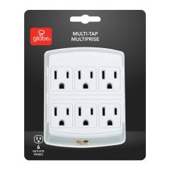 Wall multi-outlet with 6 power outlets