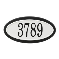 Double oval address plate