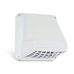 Cap Vent With Grill - White - 4"