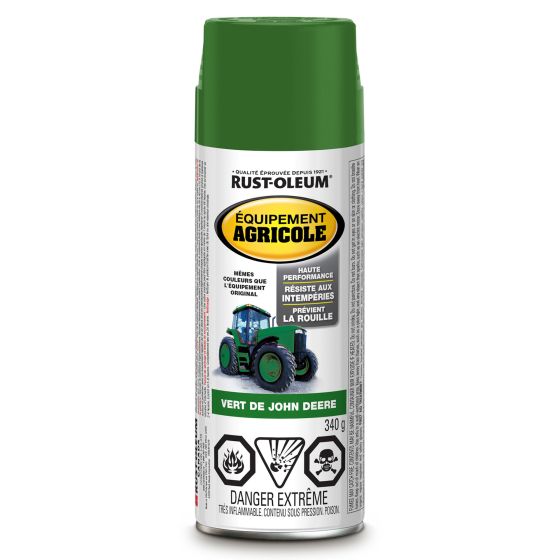 Peinture en aérosol pour équipement agricole, vert John Deere, 340 g