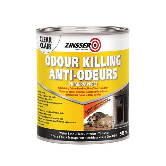 Apprêt anti-odeurs Zinsser, mat, blanc, 946 ml