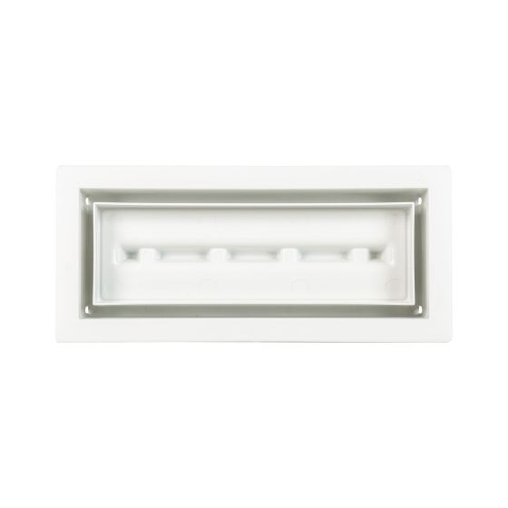 Aria Lite Framed Floor Vent - White - 3" x 10"