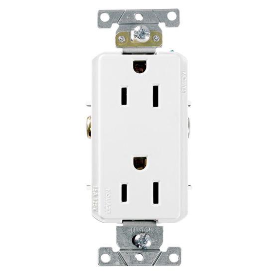 Decora Receptacle - Heavy Duty - 15 A - White