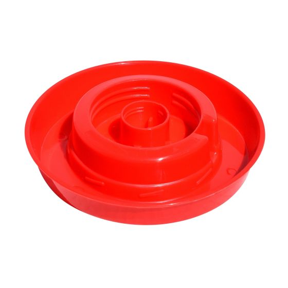 Base d'abreuvoir B4 en plastique pour volaille, 1l, rouge