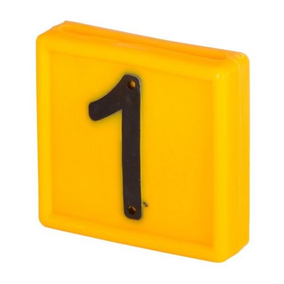 Marking Number - Yellow - 1 digit - No. 1