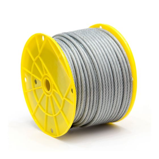 Aircraft Cable - PVC Coated Galvanised Steel - 7 x 19 - 3/16 to 1/4" x 250'