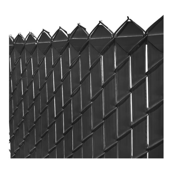 Vertical Privacy Slat for Link Fence - 4' - Black - 80/Pkg