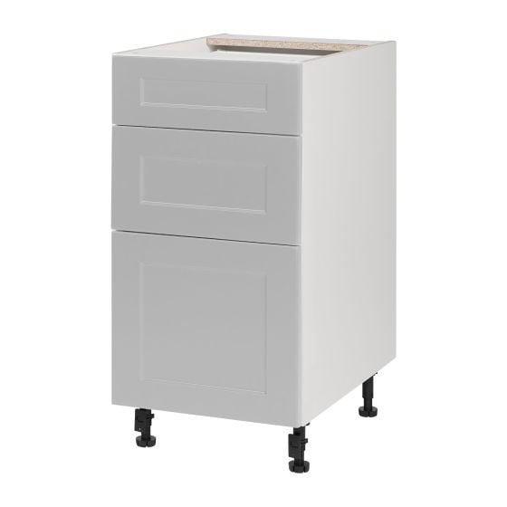 Base Cabinet 3 Drawers - Shaker - Grey - 15" x 34 3/4" x 24"