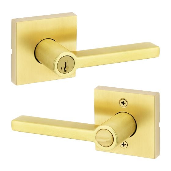 Lever For Front Door - Halifax - Satin Brass