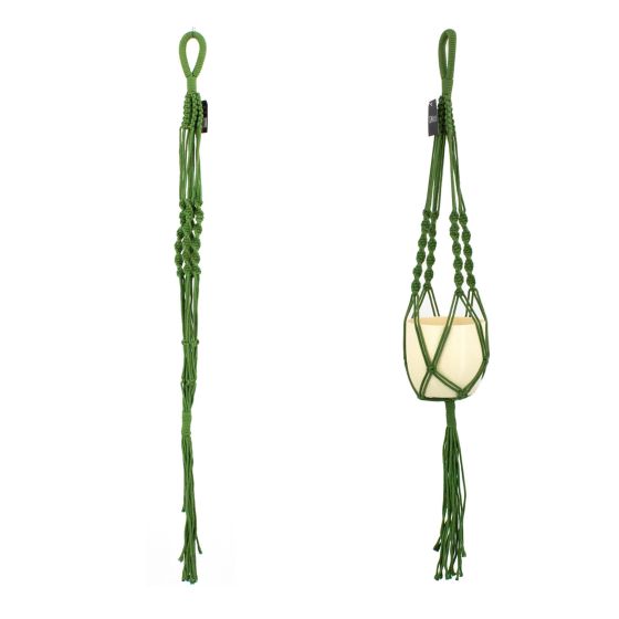 Macramé Plant Support - Green - 36"