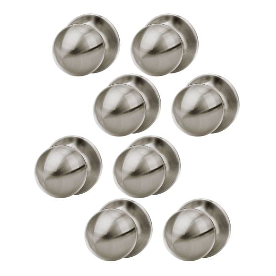 Ensemble de boutons, Hudson pour portes de passage, 8/pqt, nickel satiné