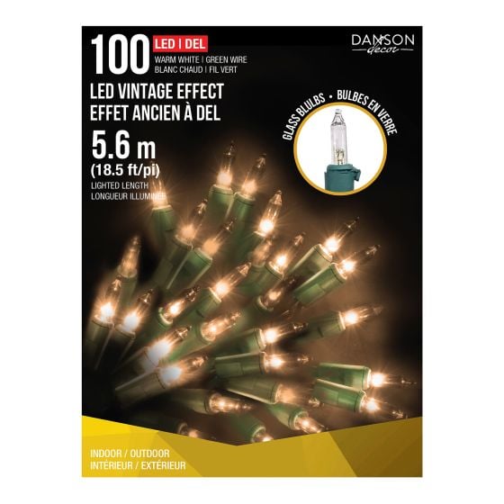 100 LED Lights - Vintage Effect - Warm White