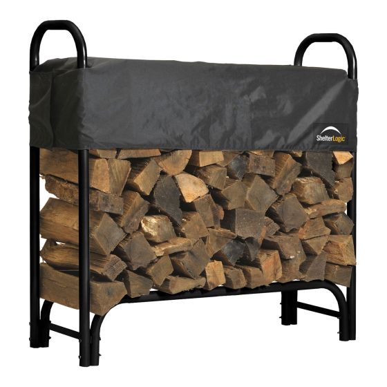 Firewood Rack With Cover - 4'