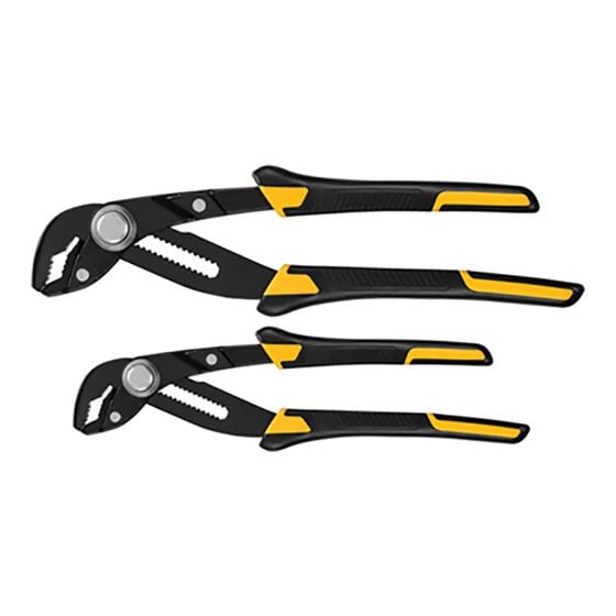 Set of 2 push-lock pliers