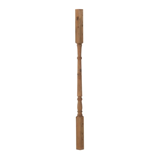 Brown Treated Wood Baluster - 1 1/2" x 1 1/2" x 36"