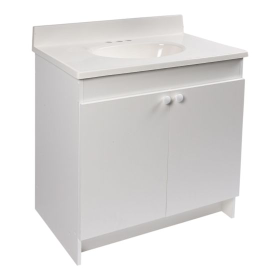 Vanity and Sink - 2 Doors - White - 30" x 31"